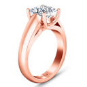Solitaire Diamond Princess Cut Engagement Ring Leyla 14K Rose Gold