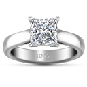 Solitaire Princess Cut Diamond Engagement Ring Angie 14K White Gold