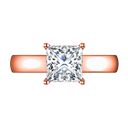 Solitaire Diamond Princess Cut Engagement Ring Angie 14K Rose Gold