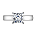 Solitaire Princess Cut Diamond Engagement Ring Angie 14K White Gold