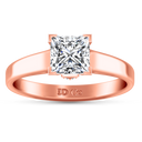 Solitaire Diamond Princess Cut Engagement Ring Holly 14K Rose Gold