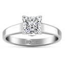 Solitaire Princess Cut Diamond Engagement Ring Holly 14K White Gold