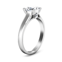 Solitaire Princess Cut Diamond Engagement Ring Holly 14K White Gold