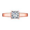 Solitaire Diamond Princess Cut Engagement Ring Holly 14K Rose Gold