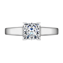 Solitaire Princess Cut Diamond Engagement Ring Holly 14K White Gold