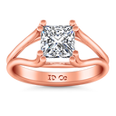 Solitaire Diamond Princess Cut Engagement Ring Bella 14K Rose Gold