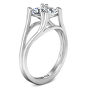 Solitaire Princess Cut Diamond Engagement Ring Bella 14K White Gold