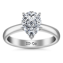 Solitaire Pear Diamond Engagement Ring Hillary 14K White Gold
