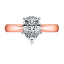 Solitaire Diamond Engagement Ring Hillary 14K Rose Gold