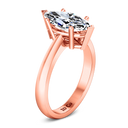 Solitaire Diamond Engagement Ring Scarlet 14K Rose Gold