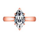 Solitaire Diamond Engagement Ring Scarlet 14K Rose Gold