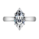 Solitaire Marquis Diamond Engagement Ring Scarlet 14K White Gold