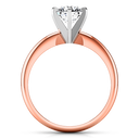Solitaire Diamond Engagement Ring Classic 6 Prong 14K Rose Gold