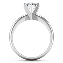 Round Diamond Solitaire Engagement Ring Classic 6 Prong 14K White Gold