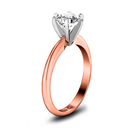 Solitaire Diamond Engagement Ring Classic 6 Prong 14K Rose Gold