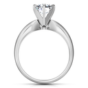 Round Diamond Solitaire Engagement Ring Wide Classic 6 Prong 14K White Gold
