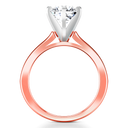 Solitaire Diamond Engagement Ring Petite Cathedral 14K Rose Gold