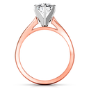 Solitaire Diamond Engagement Ring Tapered And Arched 14K Rose Gold