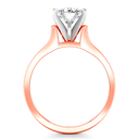 Solitaire Diamond Engagement Ring Modern 14K Rose Gold