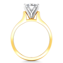 Solitaire Diamond Engagement Ring Modern 14K Yellow Gold
