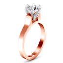 Solitaire Diamond Engagement Ring Modern 14K Rose Gold