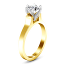 Solitaire Diamond Engagement Ring Modern 14K Yellow Gold