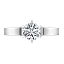 Round Diamond Solitaire Engagement Ring Modern 14K White Gold