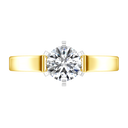 Solitaire Diamond Engagement Ring Modern 14K Yellow Gold