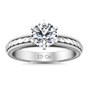 Round Diamond Solitaire Engagement Ring Janet 14K White Gold