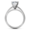 Round Diamond Solitaire Engagement Ring 6 Prong Contemporary 14K White Gold