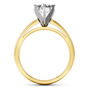 Solitaire Diamond Engagement Ring 6 Prong Contemporary 14K Yellow Gold