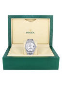 Diamond Mens Rolex Datejust Watch 16200 | 36Mm | White Roman Numeral Dial | Jubilee Band