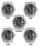 Womens Rolex Datejust Watch 16200 | 36Mm | Custom Dark Brown Roman Numeral Dial | Jubilee Band
