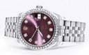 Diamond Rolex Watch | Diamond Bezel | 31MM | Purple Diamond Dial | Jubilee Band