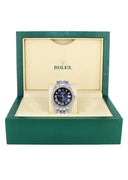 Diamond Mens Rolex Datejust Watch 16200 | 36Mm | Blue Black Roman Numeral Dial | Jubilee Band