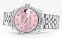 Diamond Rolex Watch | Diamond Bezel | 31MM | Pink Diamond Dial | Jubilee Band