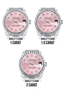 Diamond Rolex Watch | Diamond Bezel | 31MM | Pink Diamond Dial | Jubilee Band