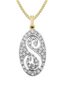 Ladies Single Letter Name Plate Necklace | Appx. 12.6 Grams