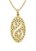 Ladies Single Letter Name Plate Necklace | Appx. 12.6 Grams