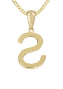 14K Gold Diamond Ladies Initial Pendant and Cuban Chain .75 Carats