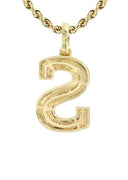 Diamond 10K Yellow Gold Letter "S" Necklace | Appx. 13.5 Grams