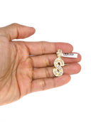 14K Yellow Gold Letter "S" Baguette Diamond Necklace | 1.96 Carats