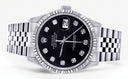 Mens Rolex Datejust Watch 16200  | 36Mm | Black Dial | Jubilee Band