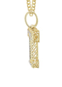 Diamond 10K Yellow Gold Letter "T" Necklace | Appx. 13.5 Grams