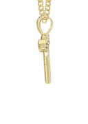 14K Yellow Gold Letter "T" Baguette Diamond Necklace | 1.85 Carats