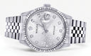 Womens Rolex Datejust Watch 16200  | 36Mm | White Texture Dial | Fluted Bezel | Jubilee Band
