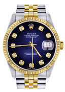 Mens Rolex Datejust Watch 16233 Two Tone | 36Mm | Blue Black Dial | Jubilee Band