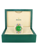 Mens Rolex Datejust Watch 16233 Two Tone | 36Mm | Green Dial | Jubilee Band
