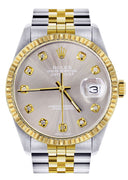 Mens Rolex Datejust Watch 16233 Two Tone | 36Mm | Grey Dial | Jubilee Band
