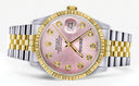 Mens Rolex Datejust Watch 16233 Two Tone | 36Mm | Pink Dial | Jubilee Band